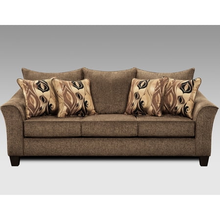 Polyester Upholstered Pillowback Sofa / Stylish Seating for Living Area