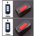 thumbnail image 4 of ontto Car Key Cover Case Carbon Fiber Texture Key Shell Soft Silicone Case with Keychain Key Rring Prevent Falling and Scratch Fit for Mitsubishi ASX Outlander Accessories (Black), 4 of 4