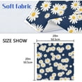 thumbnail image 7 of GZHJMY Floral Daisy Pattern Napkins Reusable Washable Cloth Napkins Set of 4, Soft Comfortable Dinner Napkins for Family Weddings Holiday Party 20 X 20 Inch Washcloths, 7 of 7