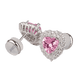 thumbnail image 3 of Set de Joyería para Mujer Plata .925 con Zirconia Cúbica,  LuckyLy Juego de Collar y Aretes de Corazón Brillante – Regalos para Mujer San Valentín y Regalos para Mamá Navidad, Modelo Zaria rosa, 3 of 6