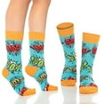 thumbnail image 3 of BAMBOOVEN Men & Women Fun Dress Socks,Colorful Funny Novelty Cotton Socks (Medium,Coffee,6 Variety Pairs),Cotton Socks_989 1002, 3 of 6