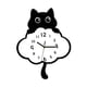 thumbnail image 3 of Reloj de pared colgante con forma de gato y péndulo de cola oscilante para comedor u oficina Estilo A, 3 of 9