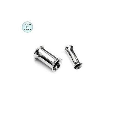 12g Gauge - Gauges Flesh Tunnels Double Flare Ear Plugs 316L Surgical Steel 12g 0g