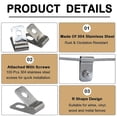 thumbnail image 2 of Wire Fence Clips, 100 Pieces Fence Wire Clamps Aluminum for 12-16 Gauge Welded Wire to Wood, Metal o, 2 of 5