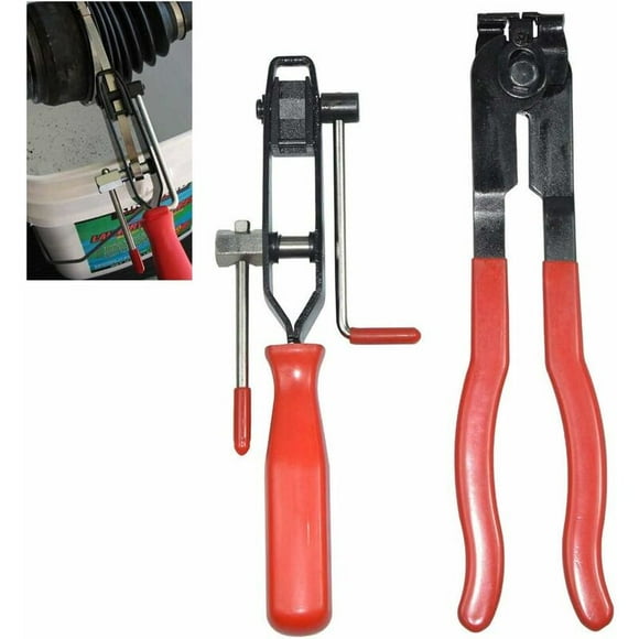 Hose clamp pliers, 2 universal joint clamp pliers and crimping band clamp pliers