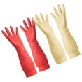 thumbnail image 3 of UPKOCH 2Pairs Kitchen Gloves for Cleaning Long and Thick Design Simple Generous Latex Hand Protection 17.7X3.1X0.04in, 3 of 8