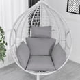 thumbnail image 2 of Cojines de silla colgante de ratán, cesta colgante de jardín, asiento de Silla, respaldo de silla de huevo colgante, columpio Fivean unisex, 2 of 2