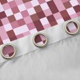 thumbnail image 4 of Homewish Pixel Artistic Curtains Pack of 2 (42x84 Each),Pink White Curtains Blackout,Modern Geometric Aesthetic Bedroom Curtains For Girl Boys,Breathable Home Decor, 4 of 6