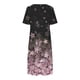 thumbnail image 4 of Gibobby Vestidos Casuales para Mujer Vestido holgado de cuello redondo con estampado floral de manga corta informal de verano para mujer Mini vestidos d(Rosa,CH), 4 of 5