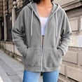 thumbnail image 6 of Zip Up Hoodie Women Long Sleeve Light Jackets for Women Fall and Winter Casual Hooded Sweatshirts, 6 of 6