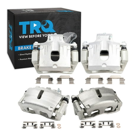 TRQ Front and Rear Brake Caliper Set Zinc Coated Brackets Hardware Fits 2008-2016 Buick Enclave 2009-2017 Chevrolet Traverse 2007-2016 GMC Acadia 2007-2010 Saturn Outlook