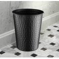 thumbnail image 5 of Monarch Abode 20128 Papelera de metal martillado a mano para el hogar, oficina y dormitorio - Papelera decorativa - Papelera de baño moderna negra - Papelera de oficina - Papelera de baño de metal, 5 of 5