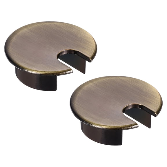 2 Pcs Desk Grommet 1.4 Inch,Zinc Alloy Round Desk Hole Cover,35mm,Bronze