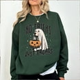 thumbnail image 3 of Unisex sweatshirt "NO TRICKS JUST TREATS" - Perfect for Halloween with a cute ghost puppy design., 3 of 6