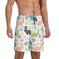 thumbnail image 2 of Xecao Easter Rabbit Print Men's Sleepwear Shorts Pajama Bottom Lounge Short nightwear with Convenient Pockets for Relaxed Home Wear-X-Large, 2 of 6