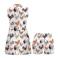 thumbnail image 4 of Yuyamidu Roosters Tennis Golf Dress Sleeveless Tennis Dress with 2 Pockets Built in Shorts Summer Clothes Soft Womens Athletic Clothing Sets Size XS, 4 of 7