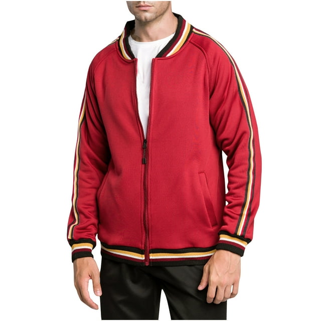 Birdeem Mens Solid Color Design with Zippered Pockets and Long Sleeved Hooded Casual Jacket