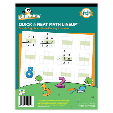 Channie's Double Digit Math LineUp Blank Math Sheets
