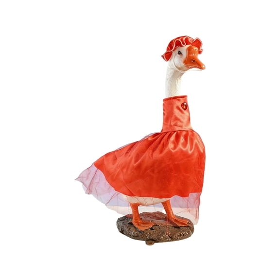 Qiweii 23 Inch Porch Goose Clothing Accessory,Cute Decor for Garden Yard and Outdoor Holiday Display