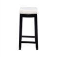 thumbnail image 4 of Linon Claridge Tabouret de Comptoir Patchs, 26 Pouces, Blanc, 4 of 16