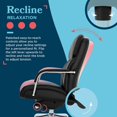 thumbnail image 6 of La-Z-Boy Symphony Executive Office Chair Bonded Leather Black and Chrome, 6 of 8