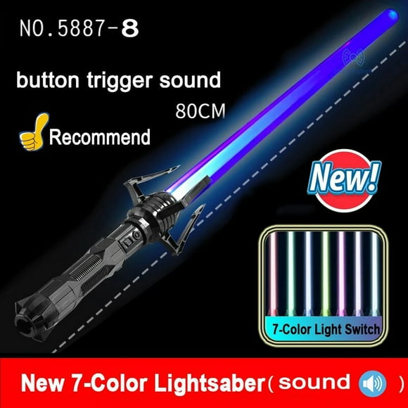 new 80/66cm Lightsaber Dueling RGB Laser Sword Toys Light Saber 7 Colors Kids Force FX FOC Blaster Toys Jedi Laser Sword Gift 2P color_10