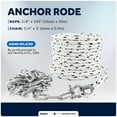 Five Oceans Anchor Rode Nylon 3 Strand with Hot-Dipped Galvanized Steel ...