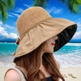 thumbnail image 5 of Sombreros de malla para el sol para mujer, ligeros, plegables, para playa, con ala ancha, sombrero de pescador, 5 of 5