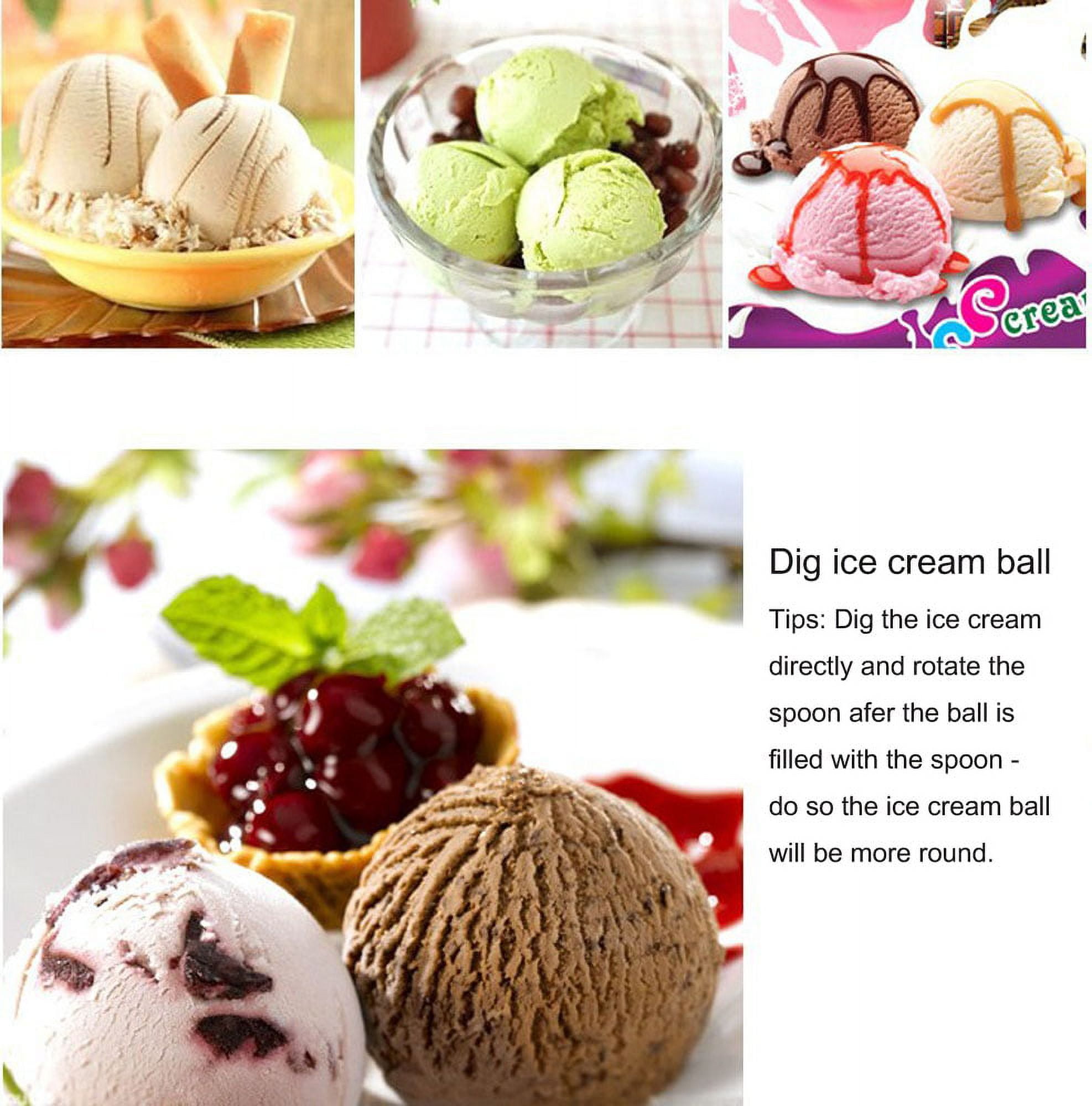 INTSUPERMAI Set of 3 Ice Cream Scoop Cookie Scoop Stainless Steel with Trigger