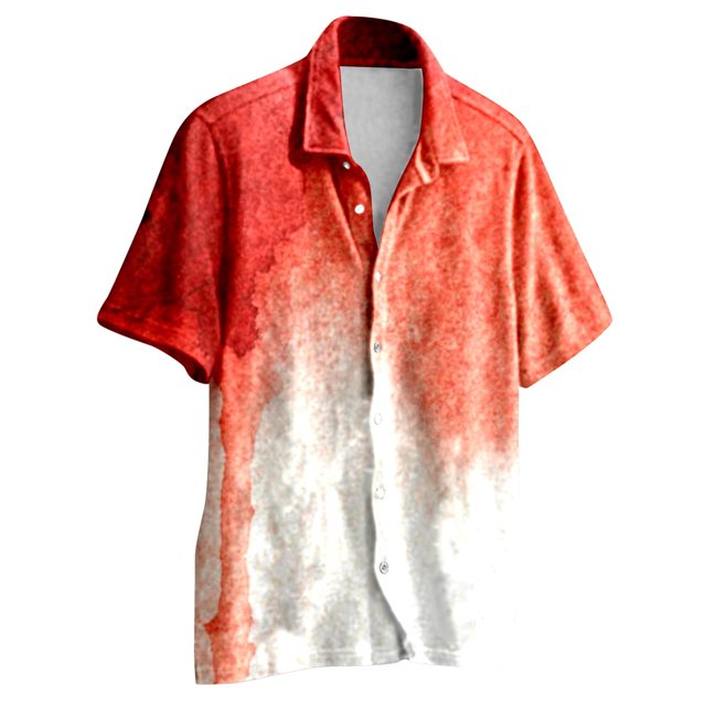 Wyzesi Chemise Rayée Homme Verticale Printemps Décontractée Col à Revers Imprimé Complet Plage Manches Courtes Vacances Extérieur Chemise Noire Ajustée Extensible