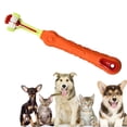 thumbnail image 5 of Cepillo de dientes para mascotas de 3 lados, cepillo de dientes multiángulo para perros y gatos, suministros para mascotas para limpieza bucal, color naranja, 5 of 5