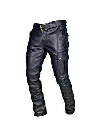 Sexy Men Clothes Elastic Tight Trousers PU Faux Leather Shiny Glossy Stage  Pants