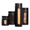 thumbnail image 1 of JS Gourmet - Lot de 4 Conteneurs de Stockage en Acier Inoxydable, Noir, 1 of 2
