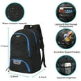 thumbnail image 2 of WOLT Basketball Bag Backpack - Ventilated Shoe & Ball Compartments, Best for Basketball Includes Tag (1 Pack, Zipperblue), 2 of 6