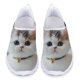 thumbnail image 1 of Zapatos para mujer, lindos zapatos planos sin cordones con estampado 3D de gato negro, zapatos transpirables para mujer para primavera/otoño, zapatos suaves antideslizantes, 1 of 5