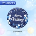 thumbnail image 2 of Platos de papel Cekivina Birthday 23 cm azul/plata (20 unidades), 2 of 6