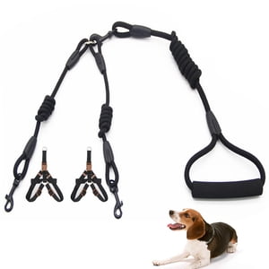 Bangcool Double Leash pour chiots Formation professionnelle pour animaux de compagnie Leash Dog Leash with Dog Harness