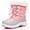 H0620-Pink, variant on Blikcon Kids Boys Girls Snow Boots Water-resistant Winter Boots with Faux Fur – Warm Winter Boots with Side Zipper & Non-Slip Sole (Toddler/Little Kid)