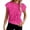Rouge, variante sur T-shirt à Imprimé Floral Mode Rétro Manches Courtes Ajusté à la Taille pour Coupe Ajustée T-Shirt Décontracté Style Féminin Doux Confortable pour Usage Quotidien