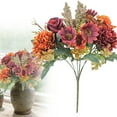 thumbnail image 5 of Artificial Rose Bouquet, Realistic Faux Roses, Fake Rose Flowers, Long Lasting Floral Arrangement, Silk Rose Stems, Party Decor for Wedding Home Table Centerpieces, 5 of 7