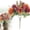 Red, variant on 13.8-Inch Pink Artificial Rose Bouquet, 1 Bouquet 7-Branch Faux Flowers for Vase, Table Centerpiece, Wedding and Home Decor