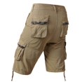 thumbnail image 4 of Stamzod Men's Cargo Shorts Summer Outdoor Hiking Work Shorts Elastic Waist Casual Cotton Shorts with Pockets Khaki 32, 4 of 9