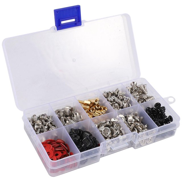 360 piezas de tornillos para computadora personal, tornillos para caja de PC, separadores de placa base para disco duro, caja de PC, placa base