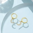 thumbnail image 7 of YAYAJAJU Moon Dangle Hoop Earrings for Women, 14K Gold Plated Hypoallergenic Huggie Tiny Drop Earrings Jewelry Gift, 7 of 7