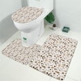 thumbnail image 2 of Brown Mushroom Fern Light Pattern Bathroom Rugs Sets 3 Piece,Toilet Cover Set,Absorbent Non Slip Bathroom Mats Sets with U-Shaped Contour Rug Toilet Rug Set, 2 of 5