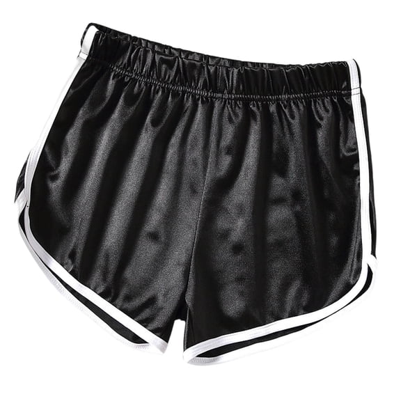 MOJOGO Yoga Shorts for Women Soft Satin High Waisted Dolphin Shorts Athletic Gym Shorts Summer Activewear for Dance and Casual L