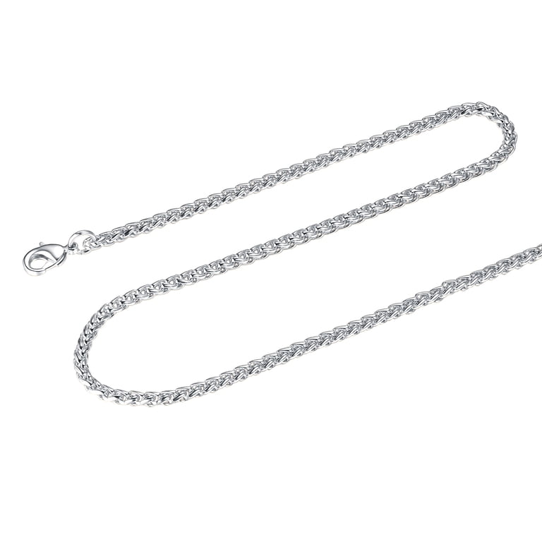 FOCALOOK Wheat Chain Necklace, 316L Stainless Steel photo 1