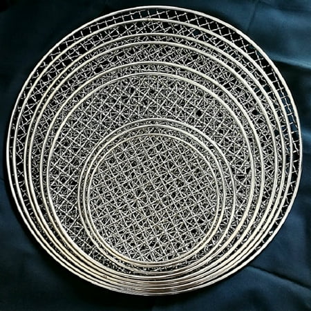 

LYU Round Stainless Steel BBQ Grill Roast Mesh Net Non-stick Barbecue Baking Pan