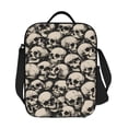 thumbnail image 7 of Skull Halloween Lunch Bag Insulated Thermal Lunch Box with Shoulder Strap & Handle for Women and Men, 7 of 7