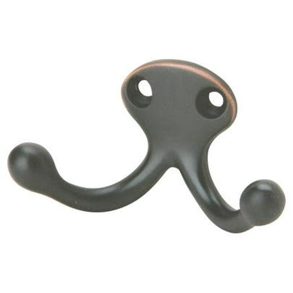 Schlage 582 Aged Bronze 1-Inch Projection Double Wardrobe Hook